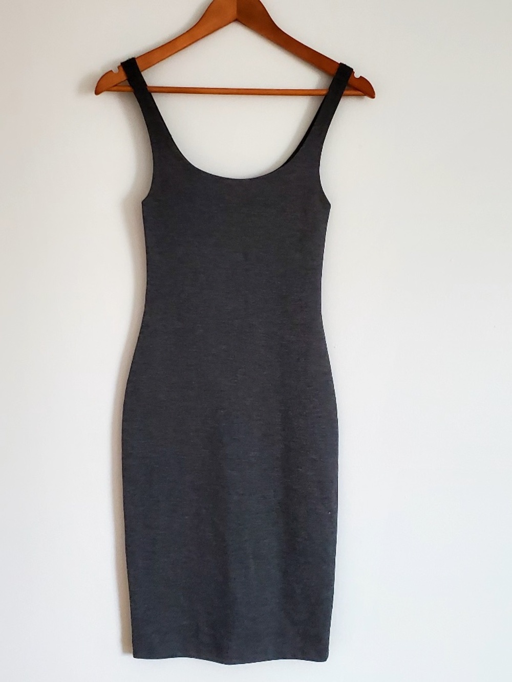 Zara Gray Midi Bodycon Dress | Minimalist | Size XS/S